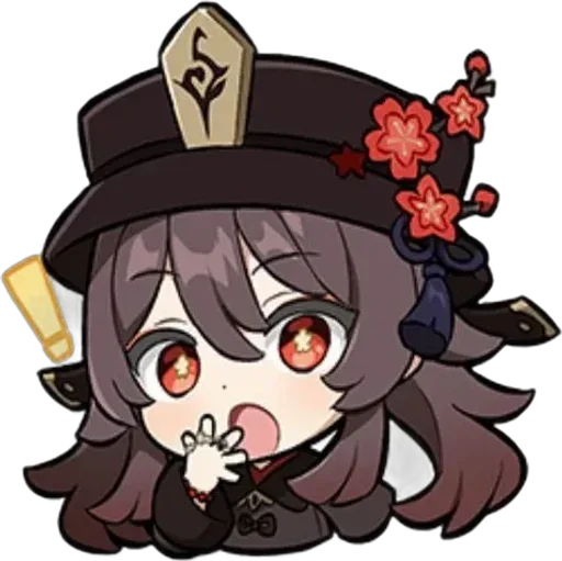 Telegram sticker ⚰ Hu Tao @mewcinn                :: @fStikBot