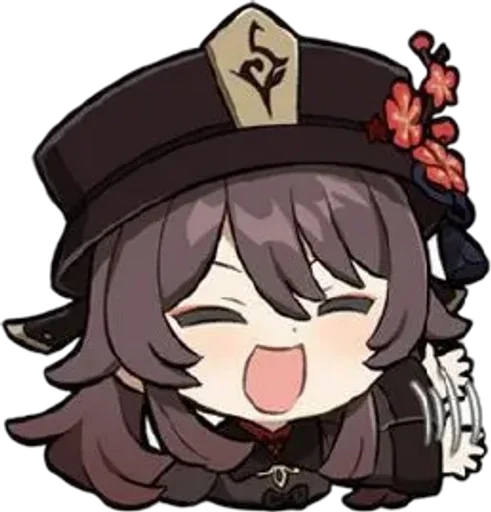 Telegram sticker ⚰ Hu Tao @mewcinn                :: @fStikBot