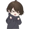 Sticker 🥳 Менхера-кун 6 @Nyasticks