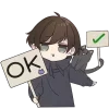 Sticker 👌 Менхера-кун 6 @Nyasticks