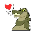 Telegram sticker ❤️ Saltwater Crocodile