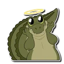 Telegram sticker 😇 Saltwater Crocodile