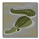 Telegram sticker 🐊 Saltwater Crocodile