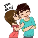 Телеграм стикер 😂 Lovely Navo - Cute, Romantic Sticker pack