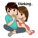 Телеграм стикер 🤔 Lovely Navo - Cute, Romantic Sticker pack