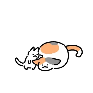 Telegram sticker 💬 삼색고양이는 말랑말랑해 By @KakaoEmoticon