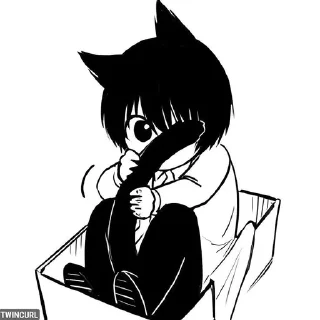 Telegram sticker 🌟 𝘾𝙖𝙩𝙜𝙪𝙢𝙤 /⁠ᐠ⁠｡⁠ꞈ⁠｡⁠ᐟ⁠\ @TwinCur :: @fStikBot