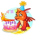 Telegram sticker 🎂 Drago