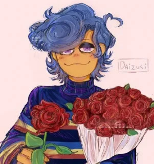 Telegram sticker ❤️ Савешка любит Рибут Уолли