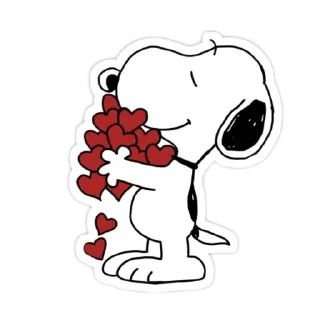 Telegram sticker ❤ É SNOOPY, NÃO CHARLIE BROWN!