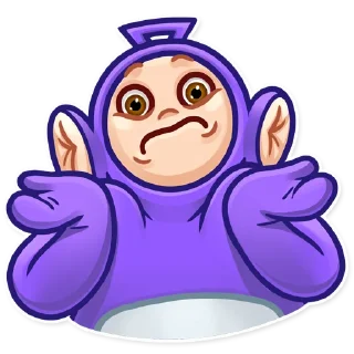 Телеграм стикер 🤷‍♀️ Teletubbies