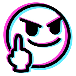Telegram stiker 🖕 Glitched Emoji | @Premium_Emojis_Telegram