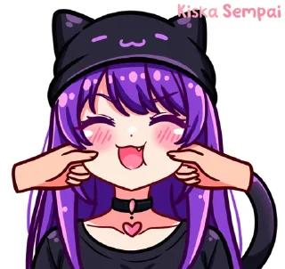 Video sticker ☺️ Kiska's Cat Girl @AnimeLibrary_Stickers