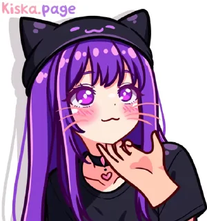 Video sticker 😊 Kiska's Cat Girl @AnimeLibrary_Stickers