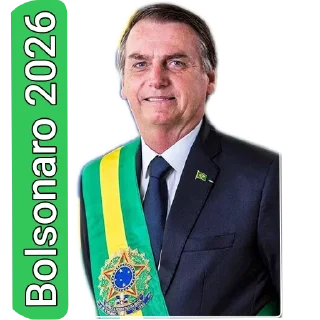 Sticker 👔 🇧🇷 Bolsonaro 2026 - @saude_foco, @radin_chan
