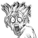 Telegram sticker 😨 Dr. Stone