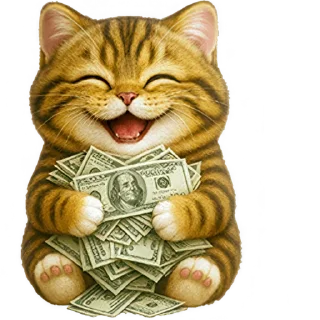 Telegram sticker 🤑 Пухленький котёнок @Nyasticks