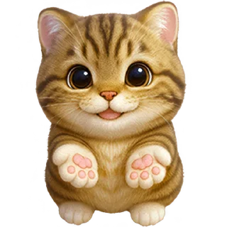 Telegram sticker 🤗 Пухленький котёнок @Nyasticks
