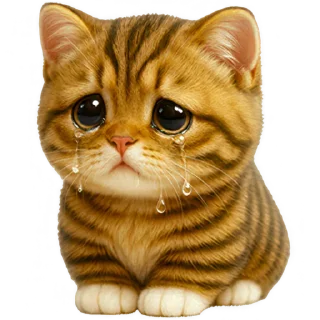 Telegram sticker 😭 Пухленький котёнок @Nyasticks