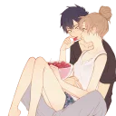 Telegram sticker ❤️ Anime Hugs, Kisses & Random