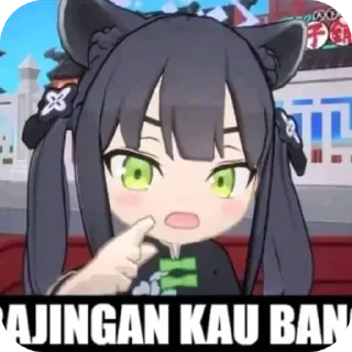 Telegram stiker 👄 setsuna rin