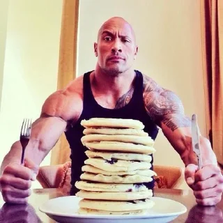 Telegram sticker 🥞 The Rock By: @Zack_L