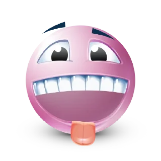 Telegram sticker 😝 Pink Emoji @SbornikStickers