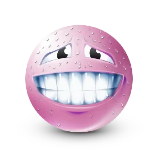 Telegram sticker 🥶 Pink Emoji @SbornikStickers