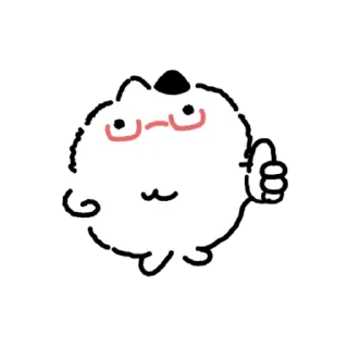 Телеграм стикер 👍 @KakaoEmoji 따봉 냥이 4