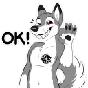 Telegram sticker 👌 ArtiHusky :D