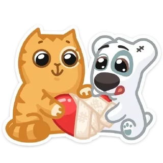 Telegram sticker 💑 я люблю спотти :: @fStikBot