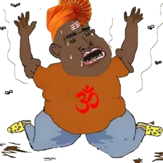Telegram stiker 😨 @Poojeets Indians / Hindus