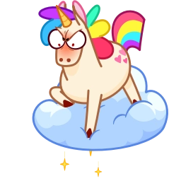 Telegram sticker 😠 Rainicorn