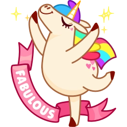 Telegram sticker 😌 Rainicorn