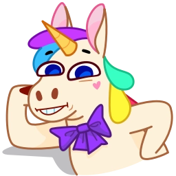 Телеграм стикер 😬 Rainicorn