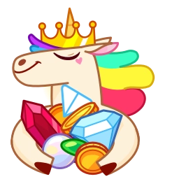 Телеграм стикер 🤑 Rainicorn