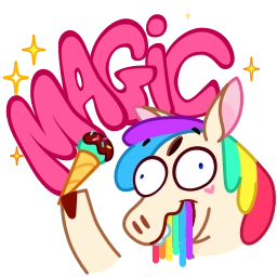 Телеграм стикер 🌈 Rainicorn