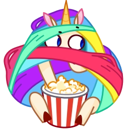 Телеграм стикер 🍿 Rainicorn