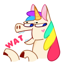 Telegram sticker 🤨 Rainicorn