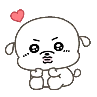 Video sticker 👍 @KakaoEmoji 벌거숭이 복슬이는 뽀얗다