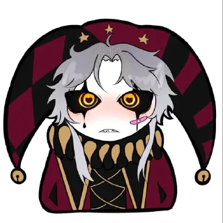Telegram sticker 🌟 Pierrot by @kissmcs :: @fStikBot