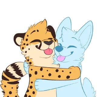Telegram sticker 🤗 Cheetahs by Pulexart.com