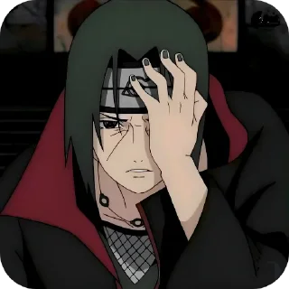 Телеграм стикер 😒 Itachi/Sasuke @Rucodelllstick