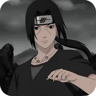 Телеграм стикер 😒 Itachi/Sasuke @Rucodelllstick