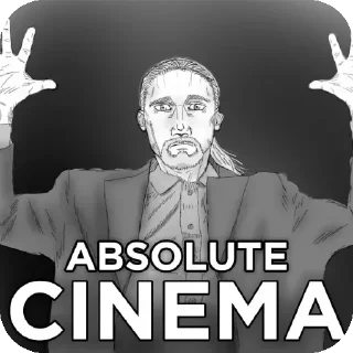 Telegram sticker 👍 @privet_cykablyat ABSOLUTE CINEMA
