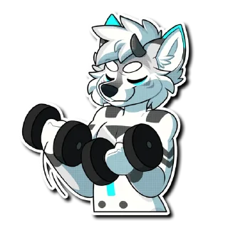 Telegram sticker 💪 MechaFox
