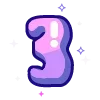 Video sticker 🔠 violet @cute_enot_art