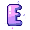 Video sticker 🔠 violet @cute_enot_art