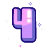 Sticker 🔠 violet @cute_enot_art