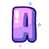 Sticker 🔠 violet @cute_enot_art